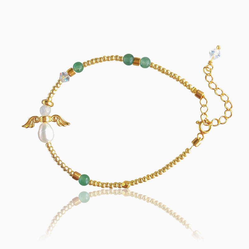 Aventurin skytsengel armbånd - Moni Sattler
