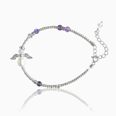Ametyst skytsengel armbånd - Moni Sattler