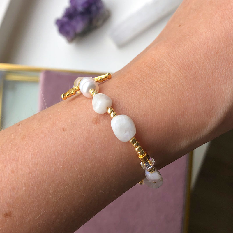 Gioia armbånd med Månesten - Moni Sattler