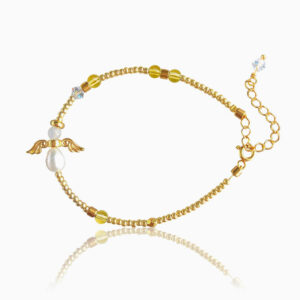 Citrin skytsengel armbånd - Moni Sattler