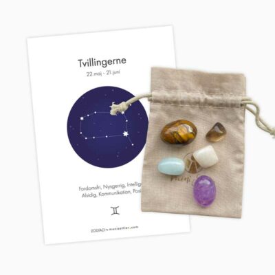 Tvillingerne - Zodiaci krystal sæt - Moni Sattler