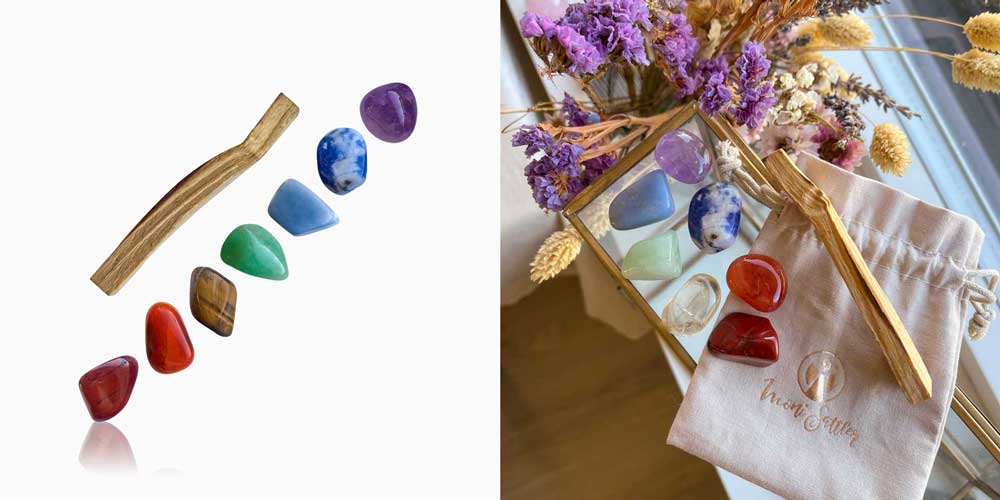 Chakra mini lommesten sæt - Moni Sattler Chakra mini lommesten sæt - Moni Sattler