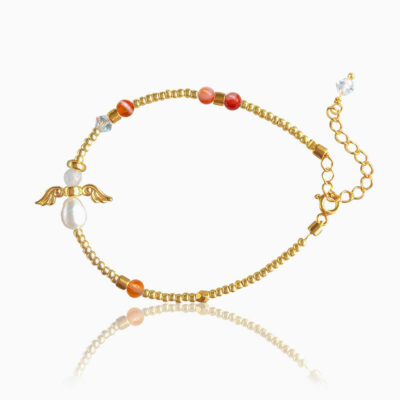 Karneol skytsengel armbånd- Moni Sattler