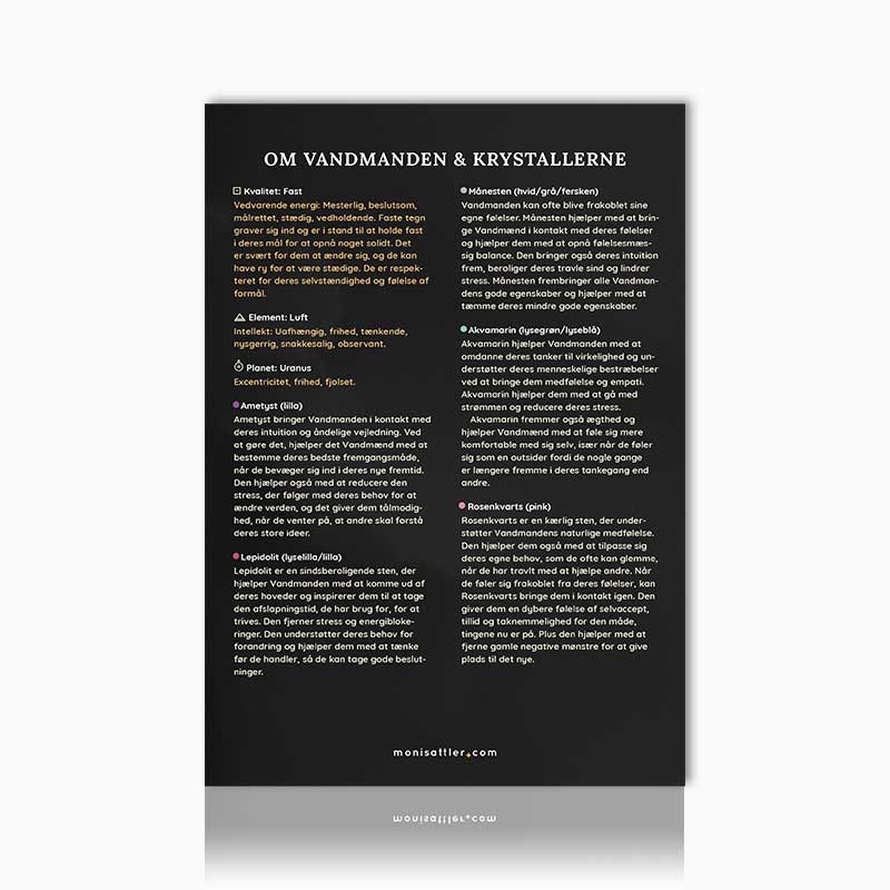 Vandmanden plakat - Moni Sattler