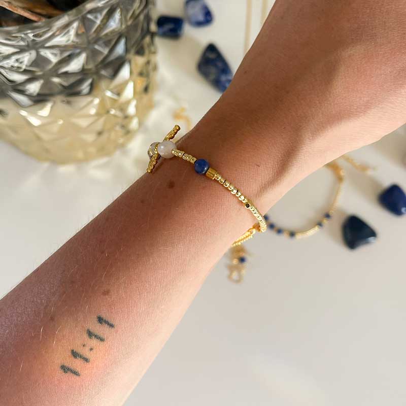 Sodalit skytsengel armbånd - Moni Sattler