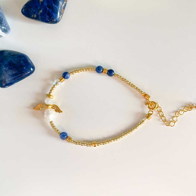 Sodalit skytsengel armbånd - Moni Sattler